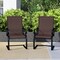Costway Set of 2 Patio Chairs C-Spring Motion Chairs with Quick-drying & Breathable Fabric